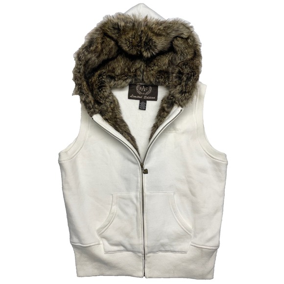 BAC Jackets & Blazers - BAC Vest Faux Fur Lined Hat Large Extremely Soft Mackinaw Island Embroidered
